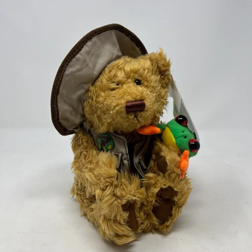 Vtg‎ Y2K Deadstock Rain Forest Rudy Teddy Bear Ranger Plush Stuffed Animal NWT